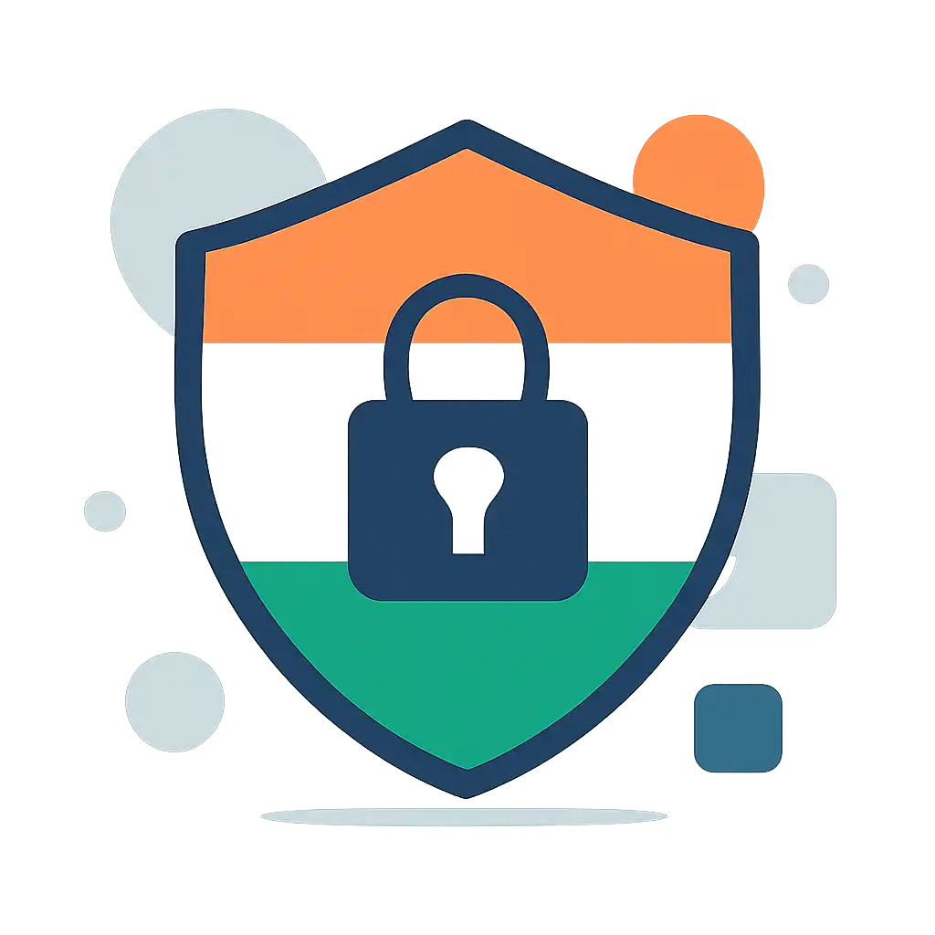 Security shield icon with lock: Tiranga Game safety visualization