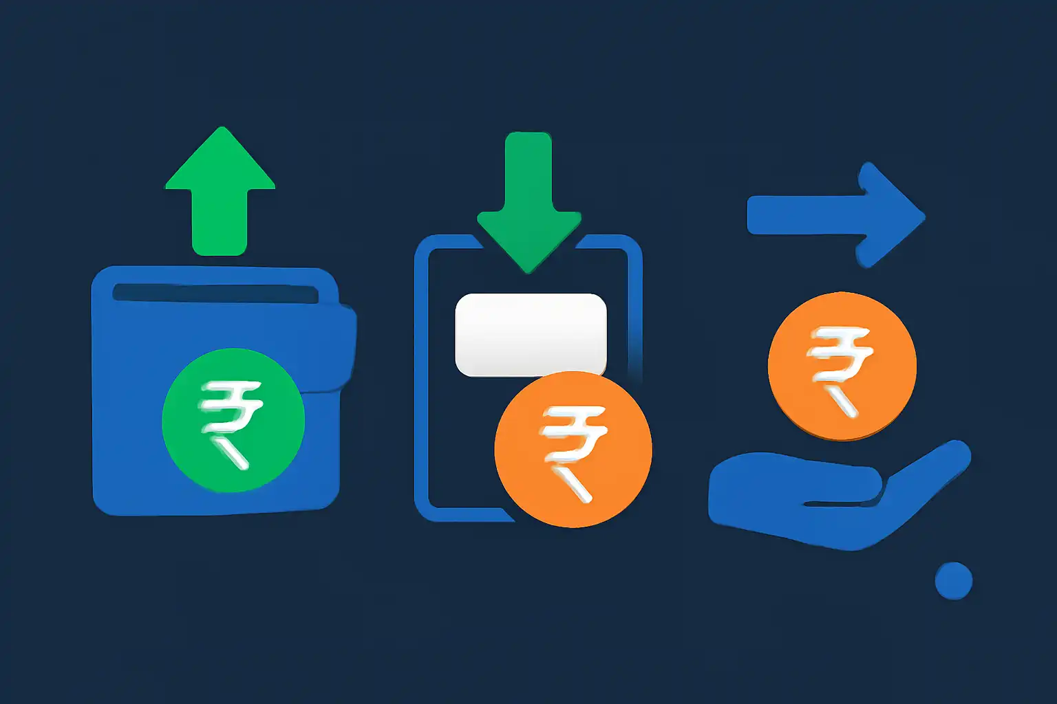 Hero illustration: Deposits, Withdrawals and Payouts, Tiranga