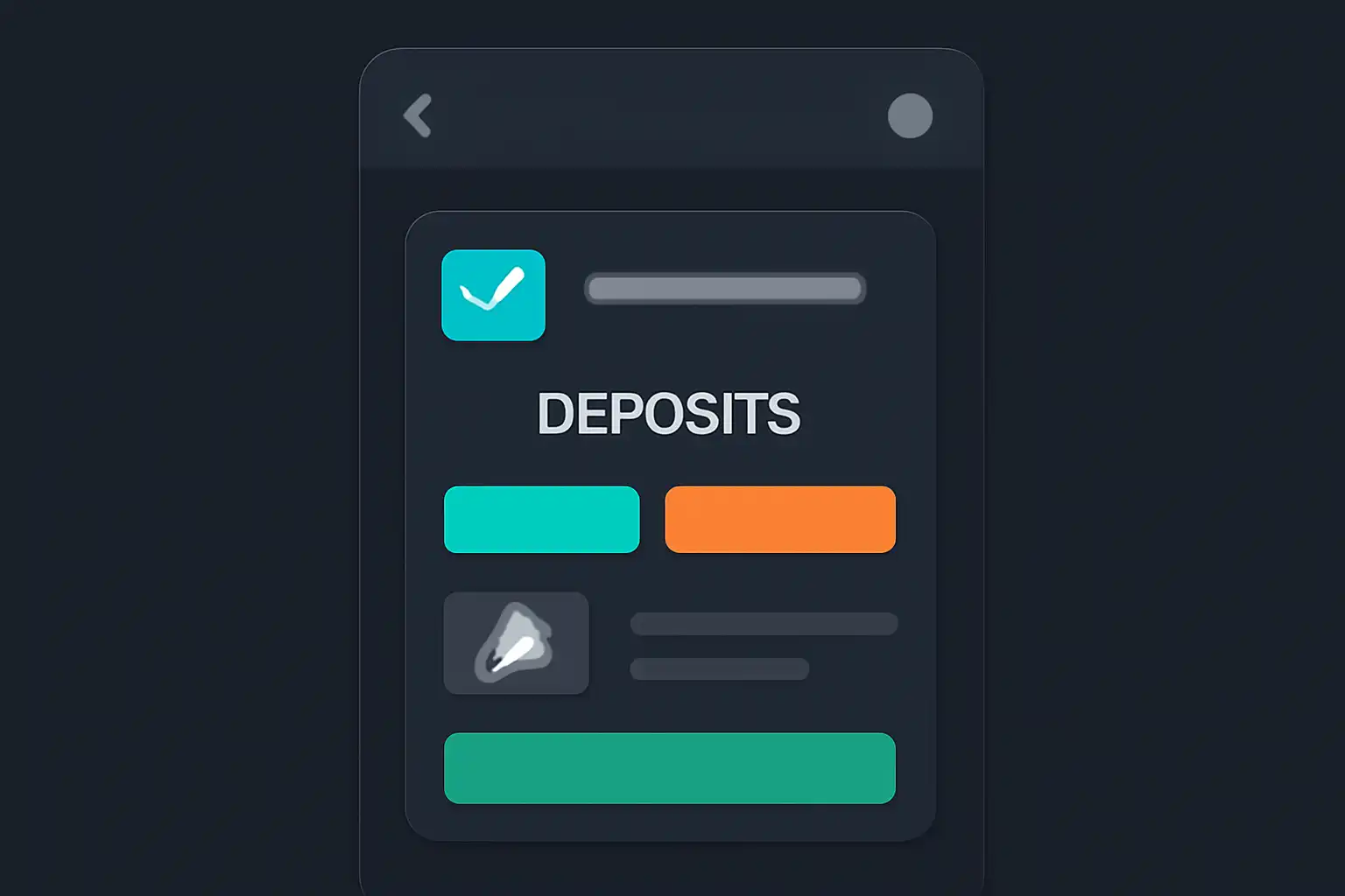 Detail screen: upi deposits, mobile screen, Tiranga